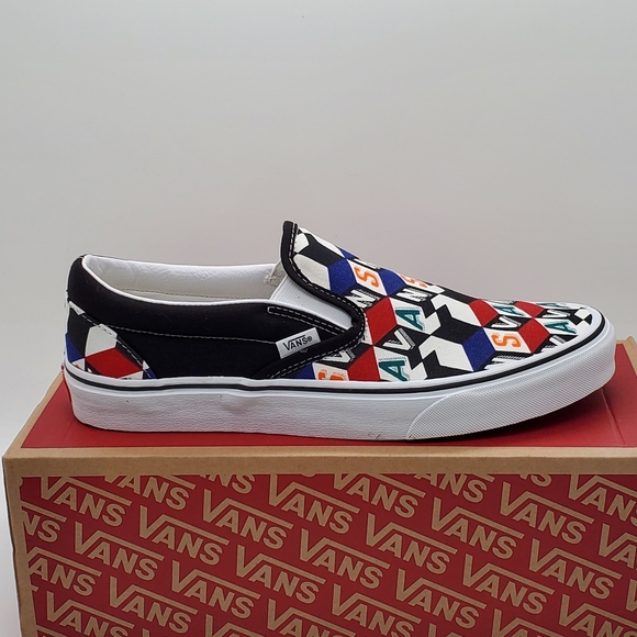 Van's Classic Slip-on Checker Cube Sneaker Shoes Sz 10 Mens New - Picture 5 of 6